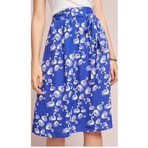 Anthropologie Porridge Pleated Swan skirt
